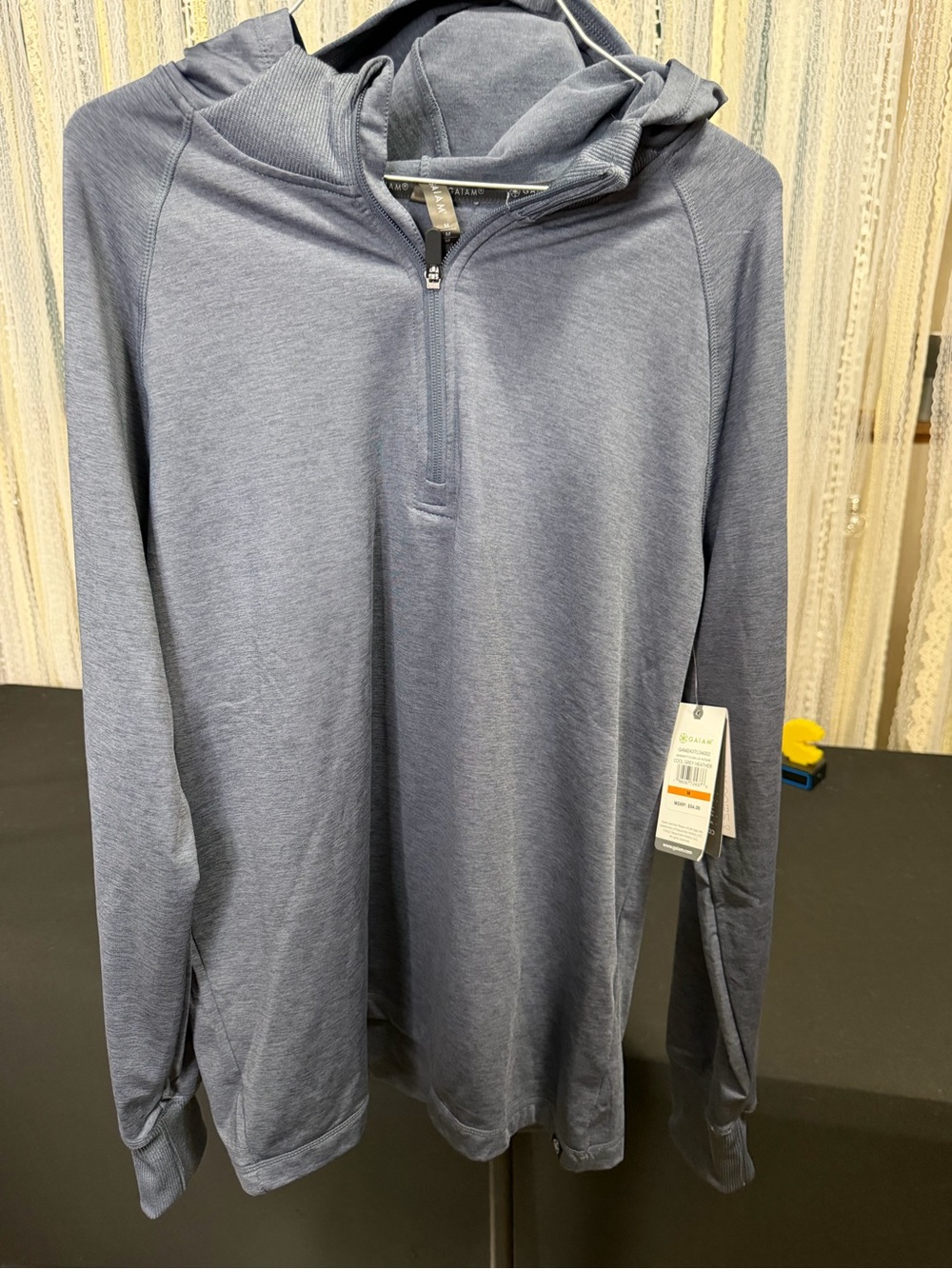 GAIAM Quarter-Zip Hooded Pullover - Heather Gray